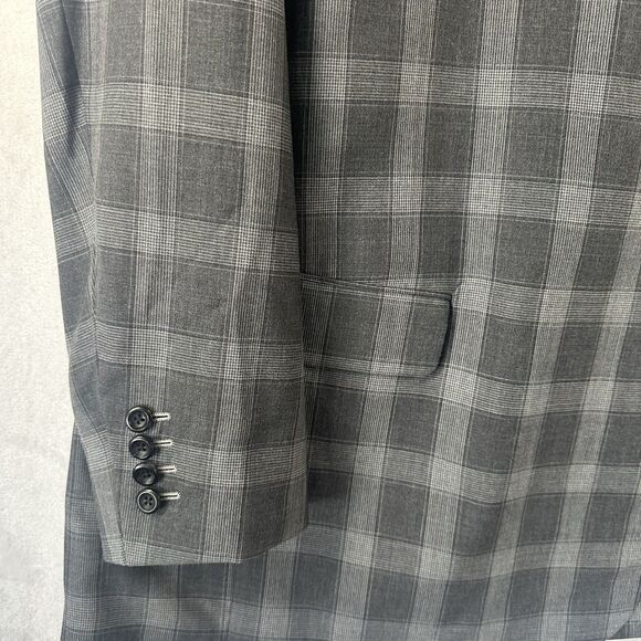 Tom James RLT Men's Bespoke Wool Suit Jacket Blazer Sport Coat Gray Size 50 - Picture 5 of 16